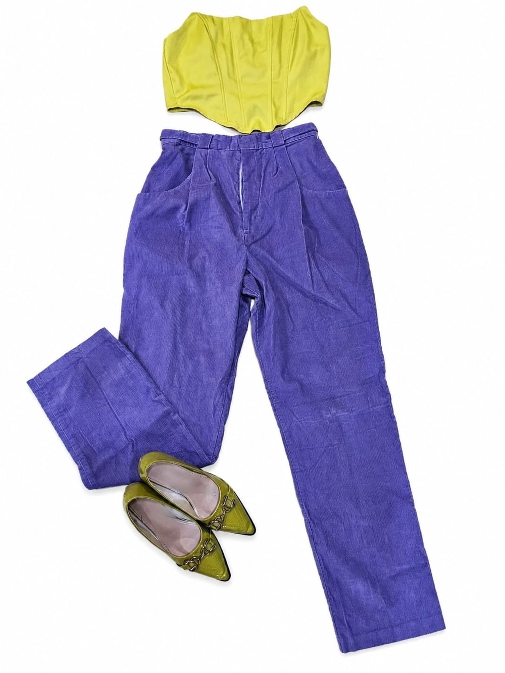 Garan By Marita - Purple Straight-Leg Corduroy Pants - Women
